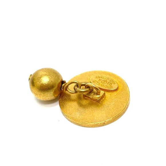 CHANEL CC 93A vintage Fashion Accessories cuffs Metal Gold - Picture 7 of 8